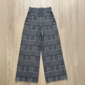 Joseph Ribkoff Houndstooth Plaid Pant Black White — size 2